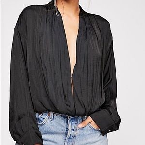Free people ladylike bodysuit black small